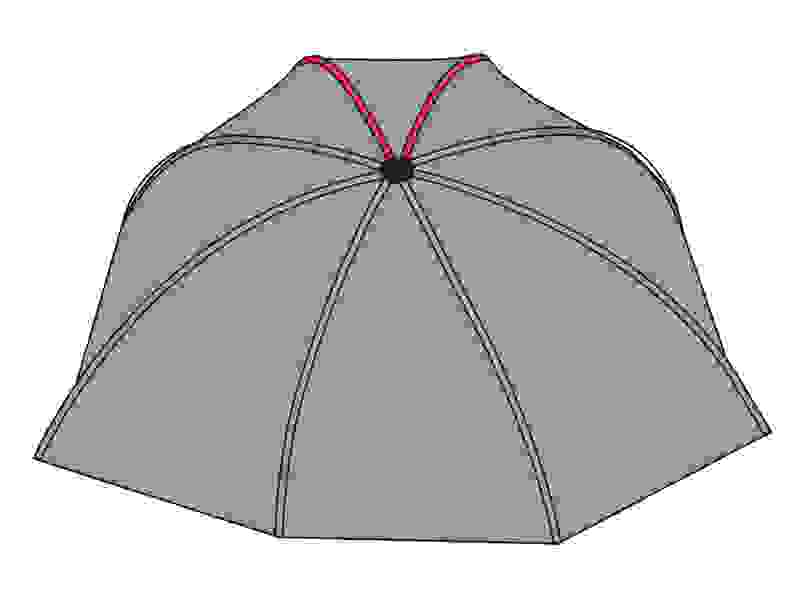 Fox Retreat Brolly System inc. Vapour Infill Front Rib