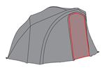 Fox Retreat Brolly System inc. Vapour Infill Clear Door